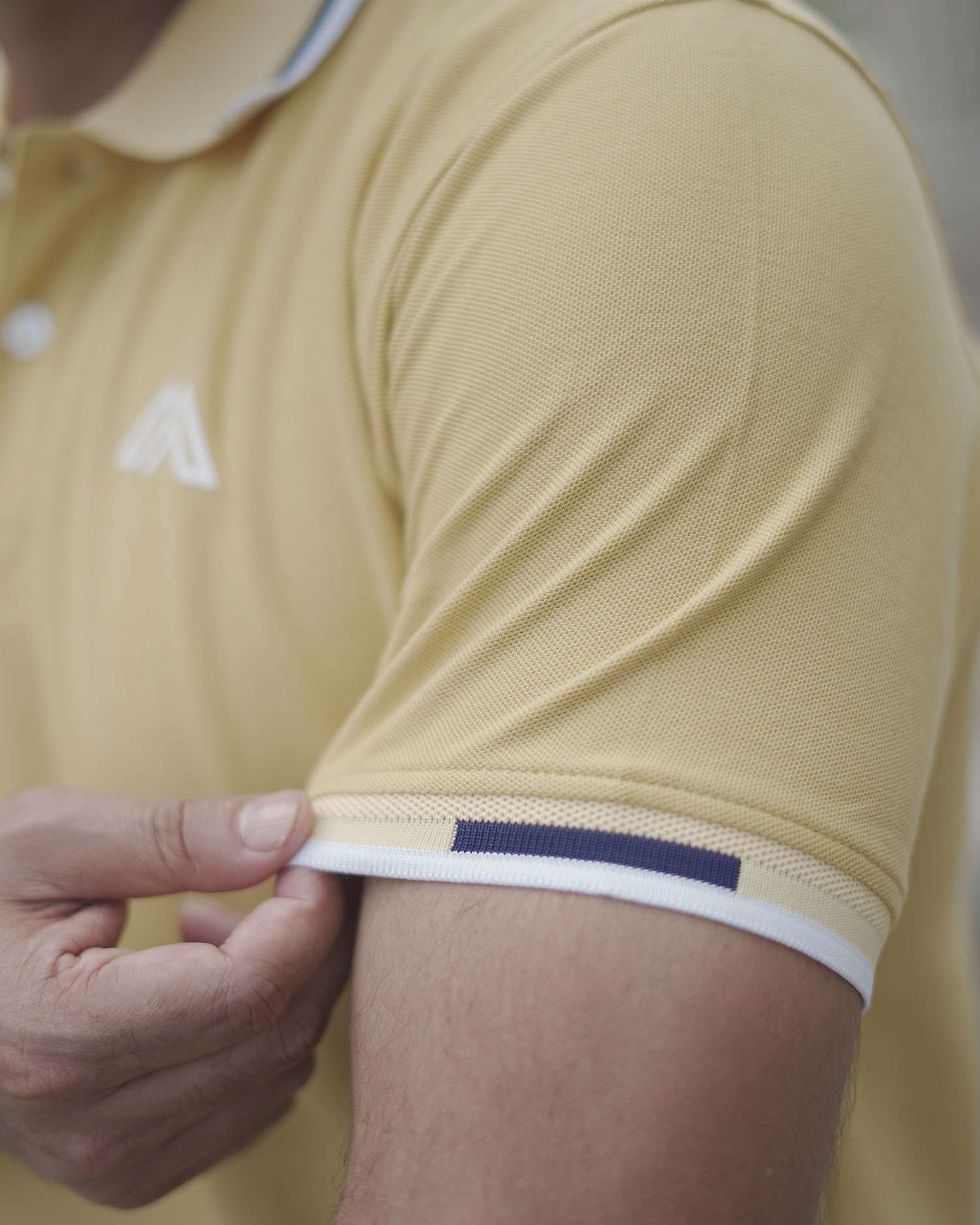 PK Cotton Polo - Beige Contrast