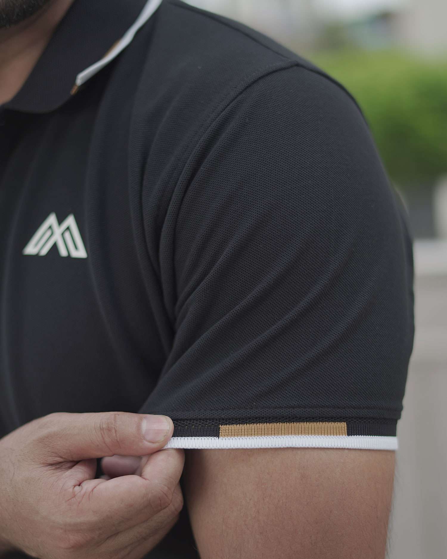 PK Cotton Polo - Black Contrast