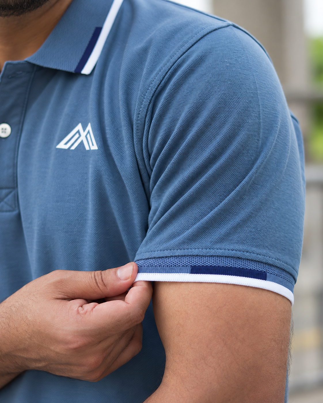 PK Cotton Polo - Steel Blue