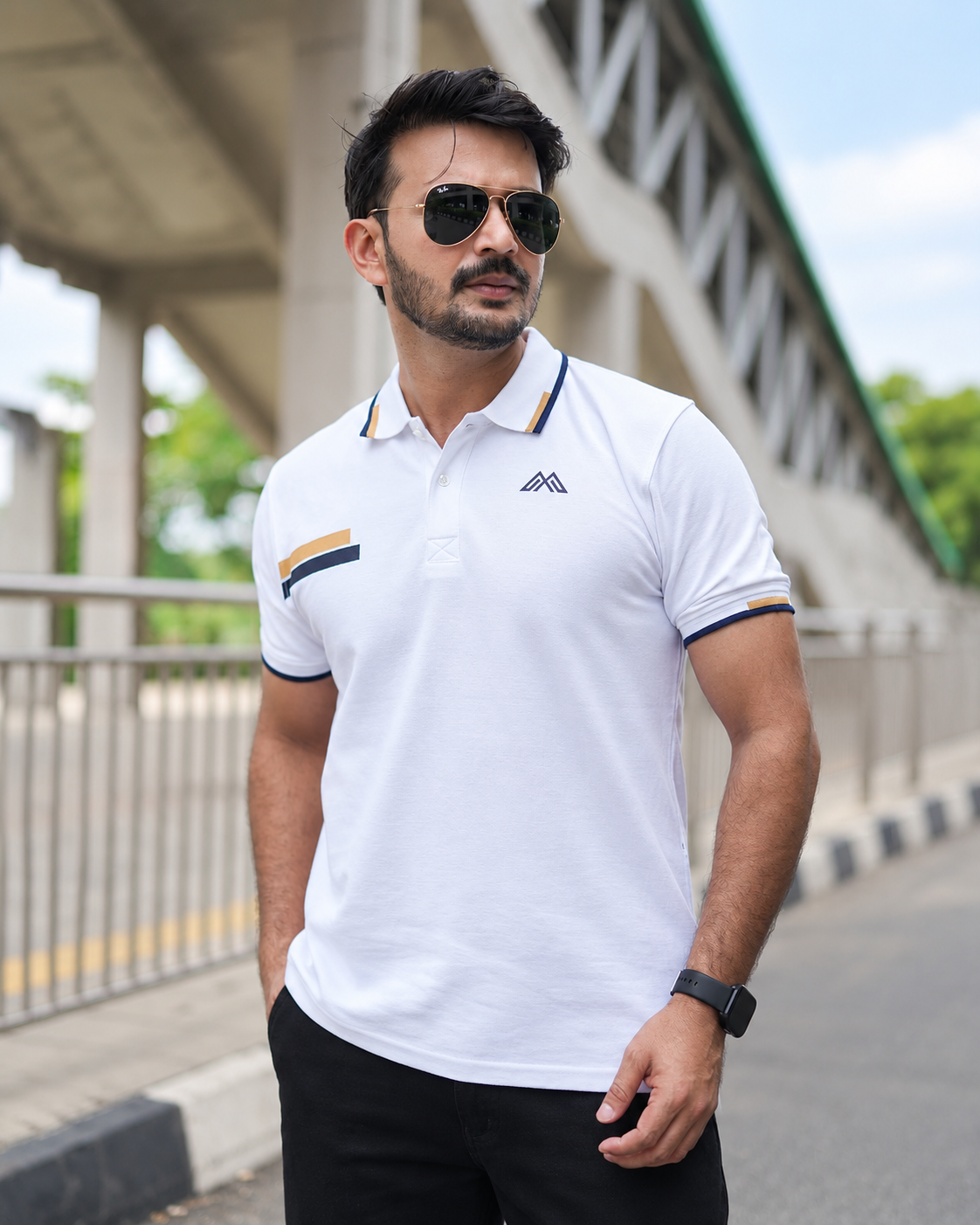 PK Cotton Polo - White