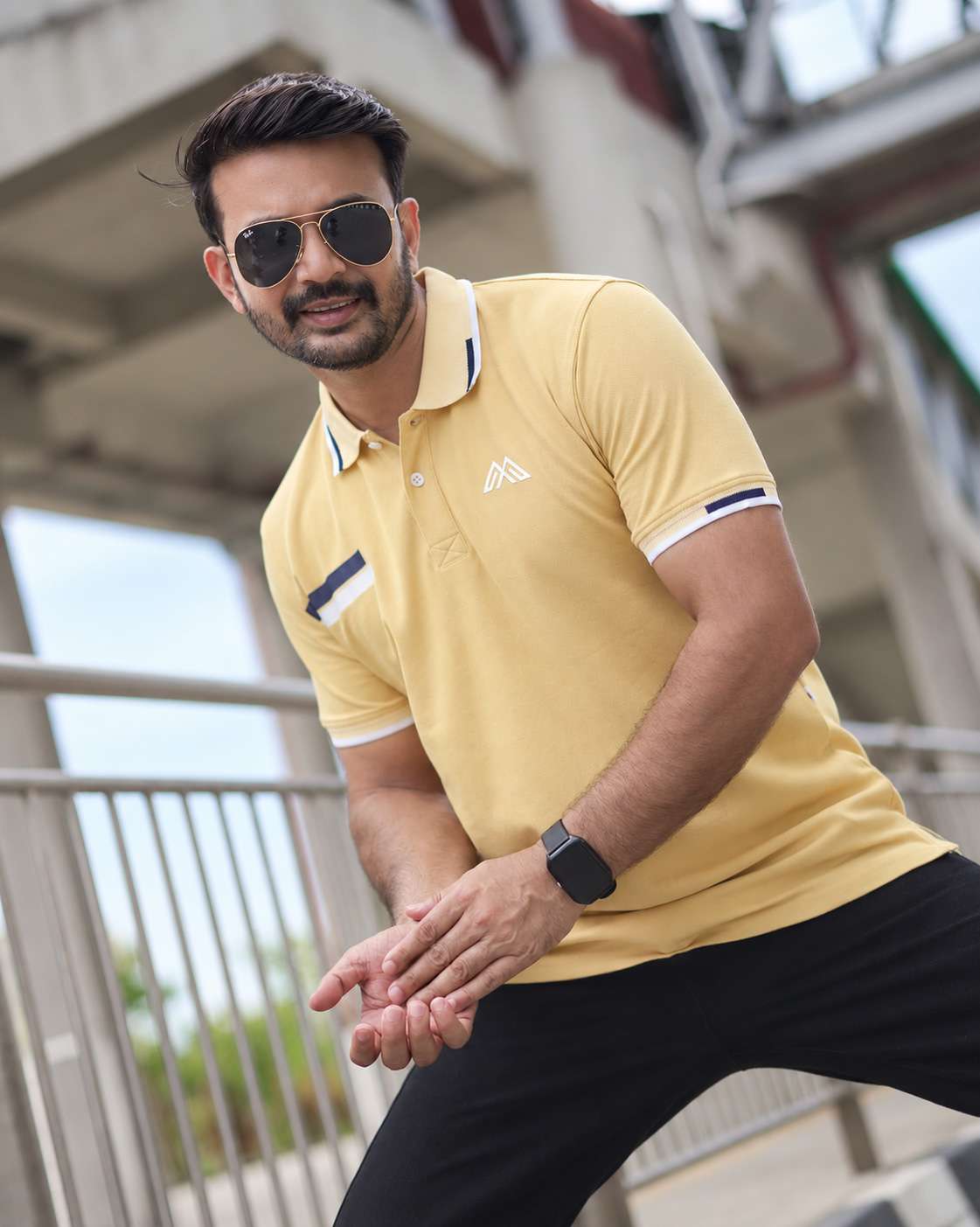 PK Cotton Polo - Beige Contrast