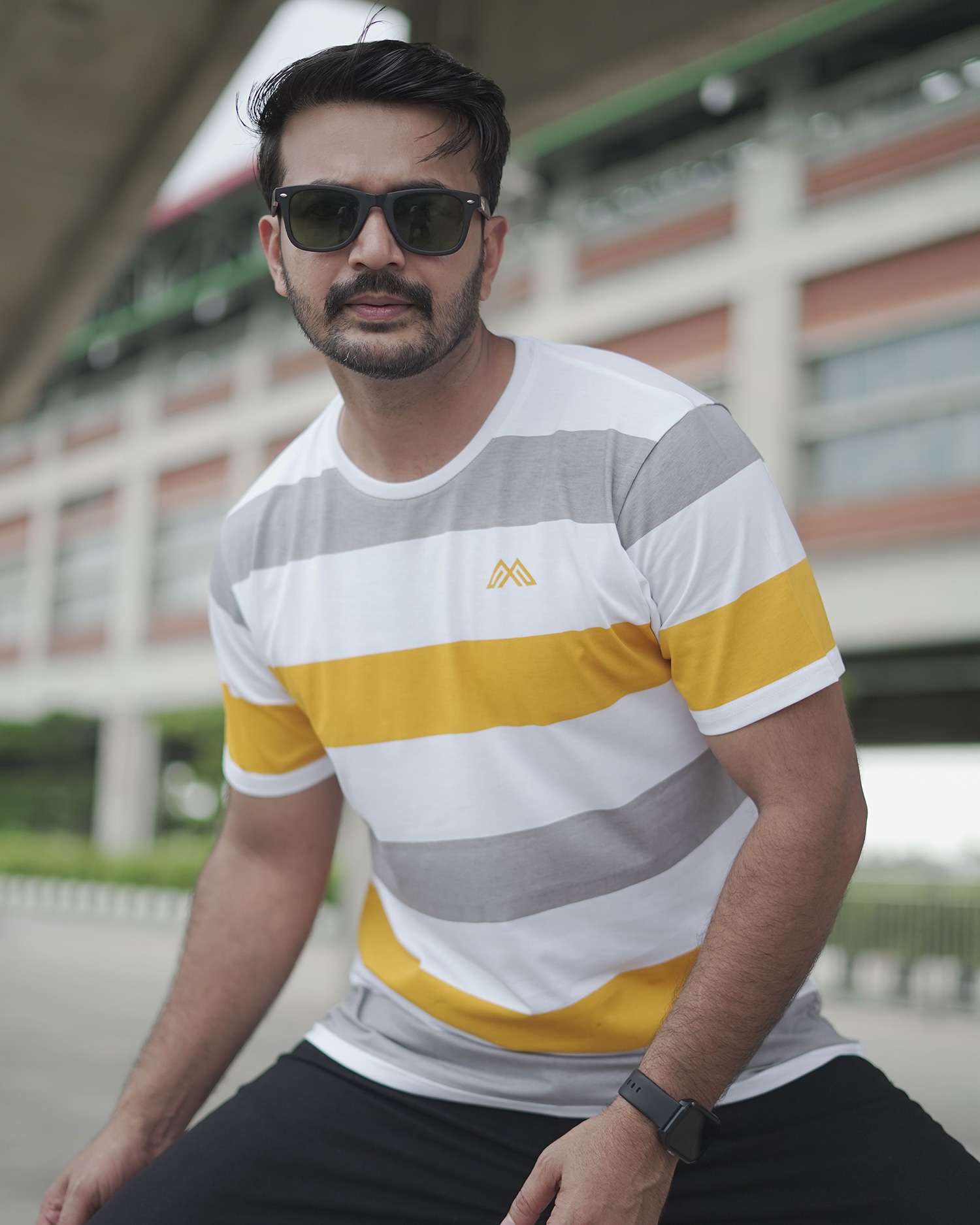 Men's Premium Striped Combed Cotton T-Shirt | MFT305