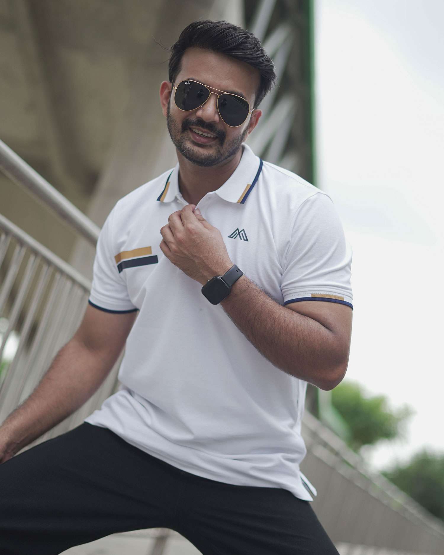 PK Cotton Polo - White