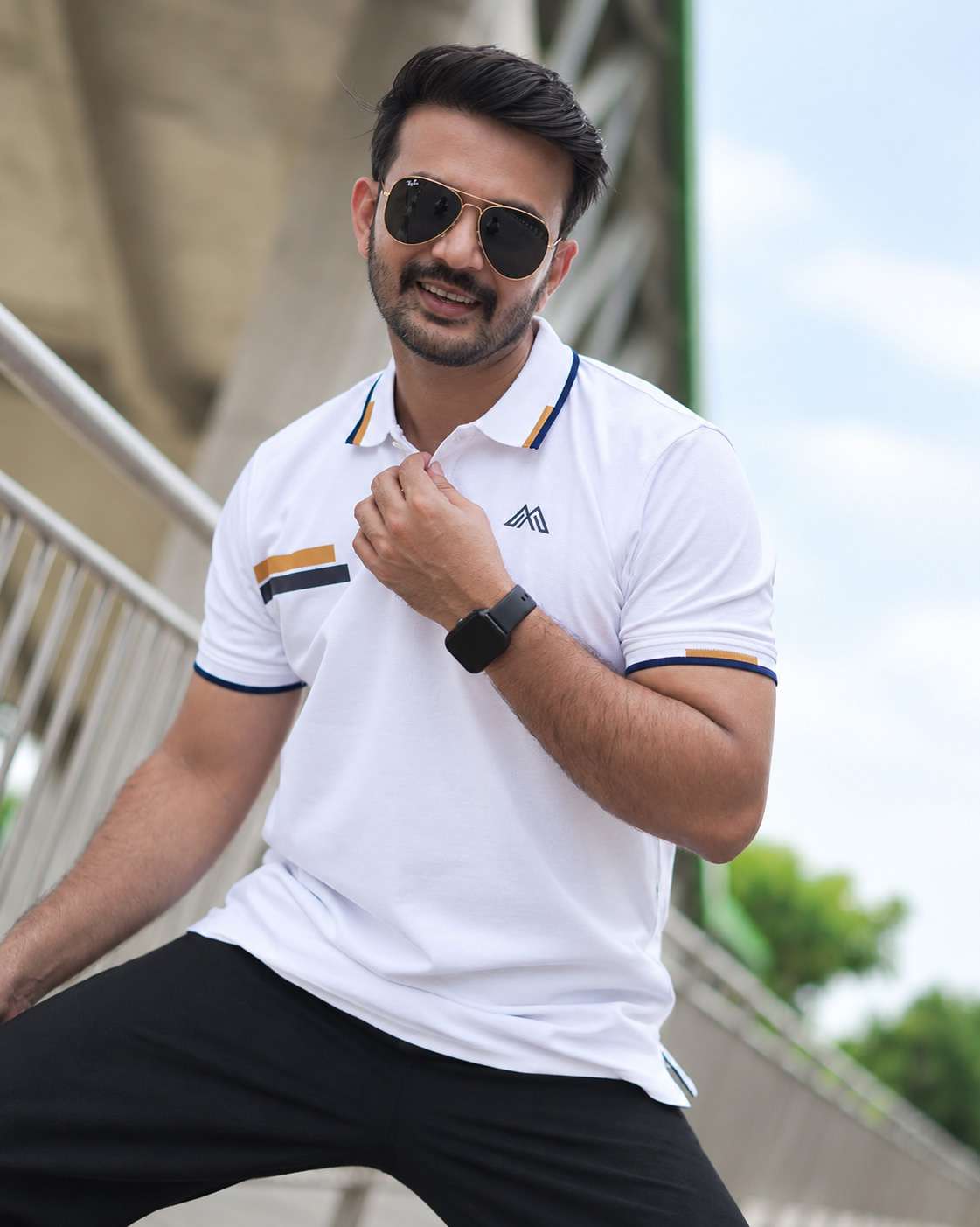 PK Cotton Polo - White