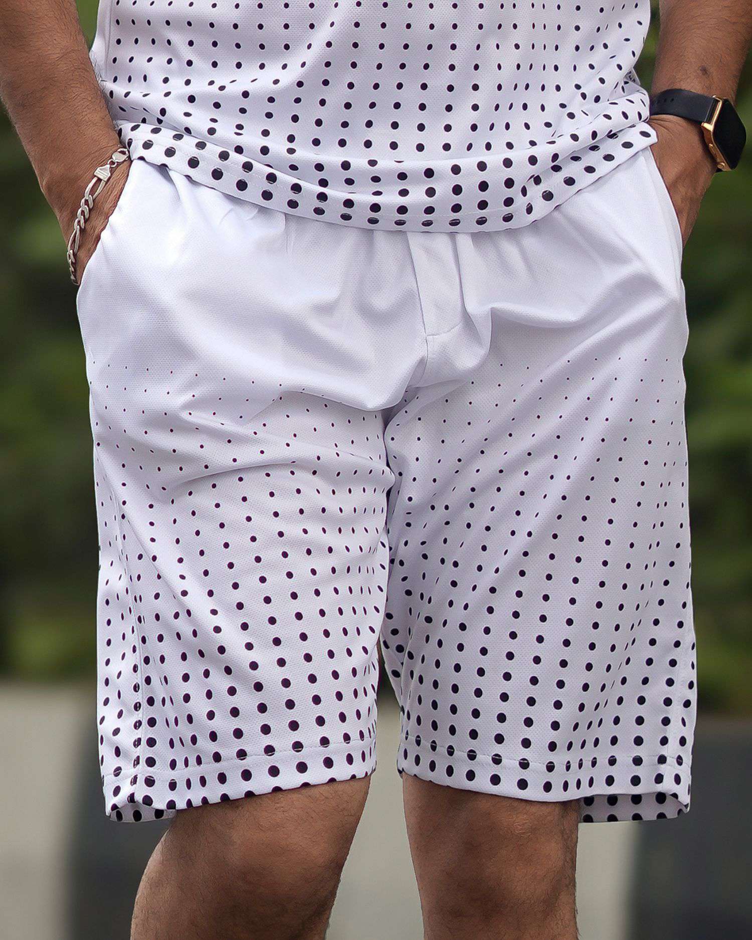 Mens Activewear Sports Shorts - white